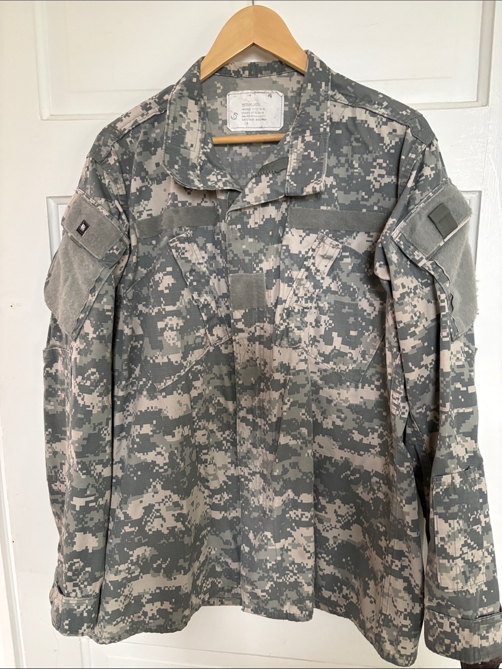 U.S. Army Digital Camo Field Jacket in Olive and Gray Medium Long